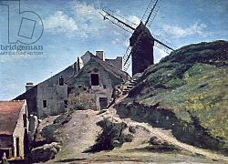 Постер Коро Жан (Jean-Baptiste Corot) A Windmill at Montmartre, 1840-45 Постер Коро Жан (Jean-Baptiste Corot) A Windmill at Montmartre, 1840-45