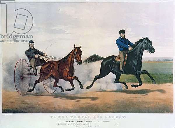 'Flora Temple' and 'Lancet' racing on the Centreville Course, 1856