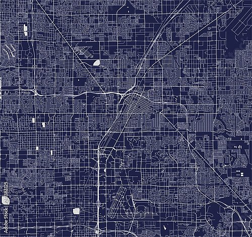 План города Лас-Вегас, Невада, США, в синем цвете