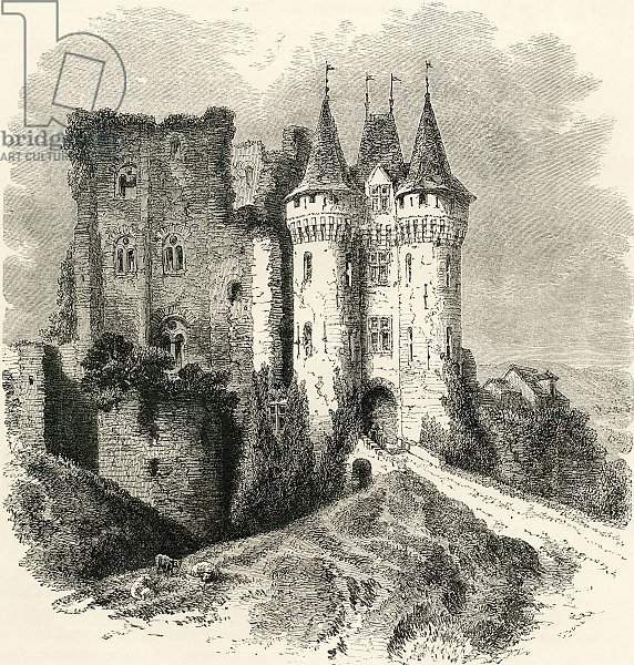 Chateau Saint-Jean in Nogent-le-Rotrou, France, in the 19th century, from 'French Pictures' 1878
