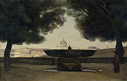 Постер Коро Жан (Jean-Baptiste Corot) The Fountain of the French Academy in Rome, 1826-27 Постер Коро Жан (Jean-Baptiste Corot) The Fountain of the French Academy in Rome, 1826-27