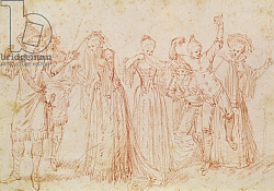 Постер Ватто Антуан (Antoine Watteau) Group of Comic and Tragic Actors Постер Ватто Антуан (Antoine Watteau) Group of Comic and Tragic Actors