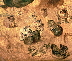 Постер Брейгель Ян Старший Study of cats, 1616 Постер Брейгель Ян Старший Study of cats, 1616