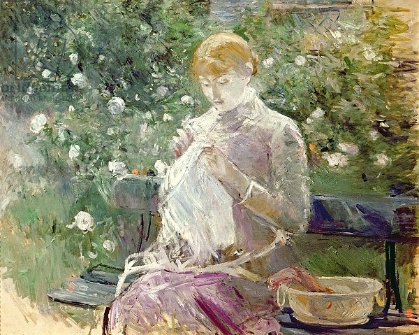 Pasie sewing in Bougival's Garden, 1881