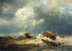 Постер Ахенбах Андреас Ships in a Storm on the Dutch Coast, 1854 Постер Ахенбах Андреас Ships in a Storm on the Dutch Coast, 1854