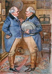 Постер Коппинг Харольд The Brothers Cheeryble, illustration for 'Sketches from Dickens' compiled by B.W. Matz, 1924 Постер Коппинг Харольд The Brothers Cheeryble, illustration for 'Sketches from Dickens' compiled by B.W. Matz, 1924