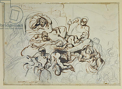 Постер Делакруа Эжен (Eugene Delacroix) Study for the Death of Sardanapalus, 1864 Постер Делакруа Эжен (Eugene Delacroix) Study for the Death of Sardanapalus, 1864