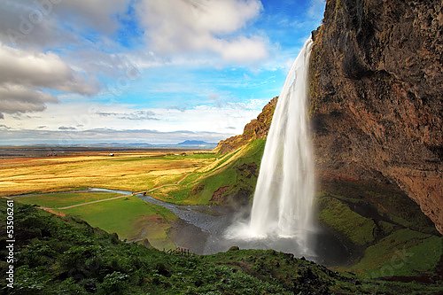Постер Исландия, водопад Селйяландсфосс 2