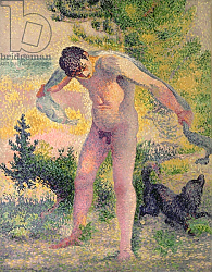 Постер Кросс Анри Bather drying himself at St. Tropez, 1893 Постер Кросс Анри Bather drying himself at St. Tropez, 1893