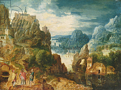 Постер Валкенборх Лукас Mountainous Landscape with the Road to Emmaus, 1597 Постер Валкенборх Лукас Mountainous Landscape with the Road to Emmaus, 1597