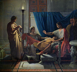 Постер Ингрес Джин Virgil Reading the Aeneid to Livia, Octavia and Augustus, c.1812 Постер Ингрес Джин Virgil Reading the Aeneid to Livia, Octavia and Augustus, c.1812