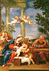 Постер Альбани Франческо The Holy Family with St. Elizabeth and St. John the Baptist, c.1645-50 Постер Альбани Франческо The Holy Family with St. Elizabeth and St. John the Baptist, c.1645-50