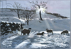 Постер Кук Джон (совр) Winter Afternoon at Dentdale, 1991 Постер Кук Джон (совр) Winter Afternoon at Dentdale, 1991
