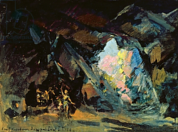 Постер Коровин Константин Stage design for the opera 'Siegfried' by R. Wagner, 1918 Постер Коровин Константин Stage design for the opera 'Siegfried' by R. Wagner, 1918