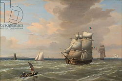 Постер Лэйн Фитц Ships Leaving Boston Harbor, 1847 Постер Лэйн Фитц Ships Leaving Boston Harbor, 1847