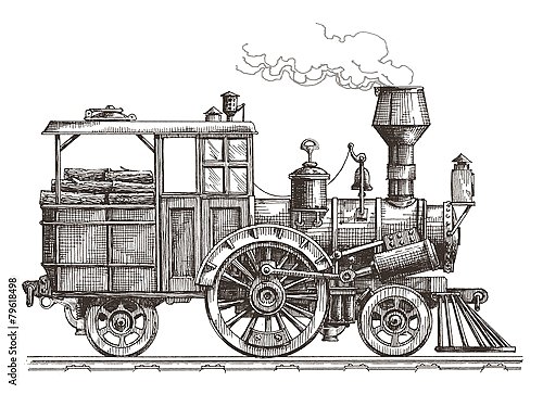Иллюстрация с локомотивом