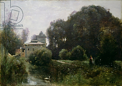 Постер Коро Жан (Jean-Baptiste Corot) Souvenir of the Villa Borghese, 1855 Постер Коро Жан (Jean-Baptiste Corot) Souvenir of the Villa Borghese, 1855