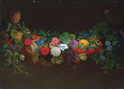 Постер Дженсен Йоханн A Magnificent Garland of Fruit and Flowers, 1840 Постер Дженсен Йоханн A Magnificent Garland of Fruit and Flowers, 1840