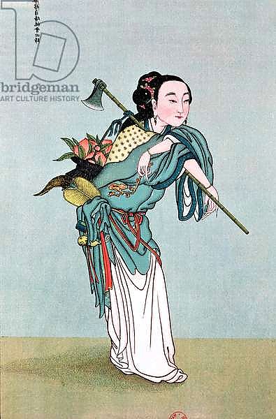 Ma Kou Carrying Medicinal Plants, from a work by Father Henri Dore, late 19th century