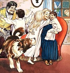 Постер Квинто Надир (дет) The Darling Family, illustration from 'Peter Pan' by J.M. Barrie Постер Квинто Надир (дет) The Darling Family, illustration from 'Peter Pan' by J.M. Barrie