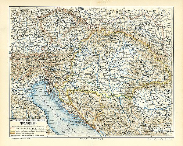 Карта Австро-Венгерской империи