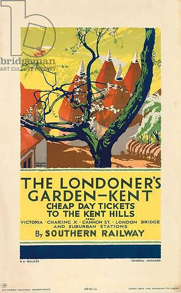 'Kent: The Londoner's Garden', a Southern Railway advertising poster, 1926