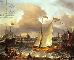 Постер Бакхаузен Людольф The Swedish Yacht 'Lejouet', in Amsterdam Harbour, 1674 Постер Бакхаузен Людольф The Swedish Yacht 'Lejouet', in Amsterdam Harbour, 1674