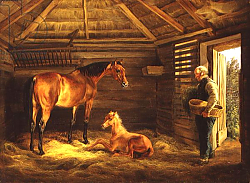 Постер English Mare With Her Foals, 1833 Постер English Mare With Her Foals, 1833