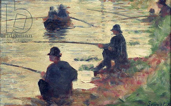 Anglers, Study for 'La Grande Jatte', 1883