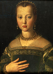 Постер Бронзино Анджело Portrait of Maria de' Medici, 1551 Постер Бронзино Анджело Portrait of Maria de' Medici, 1551