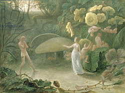 Постер Данби Франсис Oberon and Titania, A Midsummer Night's Dream, Act II, Scene I, by William Shakespeare, 1837 Постер Данби Франсис Oberon and Titania, A Midsummer Night's Dream, Act II, Scene I, by William Shakespeare, 1837