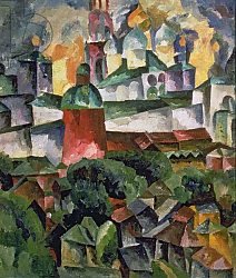 Постер Лентулов Аристарх Landscape near Troize-Sergiev, 1920 Постер Лентулов Аристарх Landscape near Troize-Sergiev, 1920