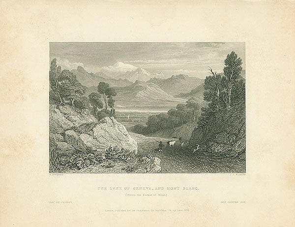 The Lake of Geneva, and Mont Blanc (From the Forest of Nion) 1