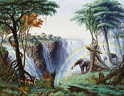 Постер Бэйнс Томас The Mosi-O-A-Tunya or Victoria Falls, Zambesi River, 1874 Постер Бэйнс Томас The Mosi-O-A-Tunya or Victoria Falls, Zambesi River, 1874