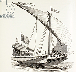 Постер Брейгель (последователи) Pontifical Galley with Sails, Oars and Heavy Artillery, c.1808 Постер Брейгель (последователи) Pontifical Galley with Sails, Oars and Heavy Artillery, c.1808