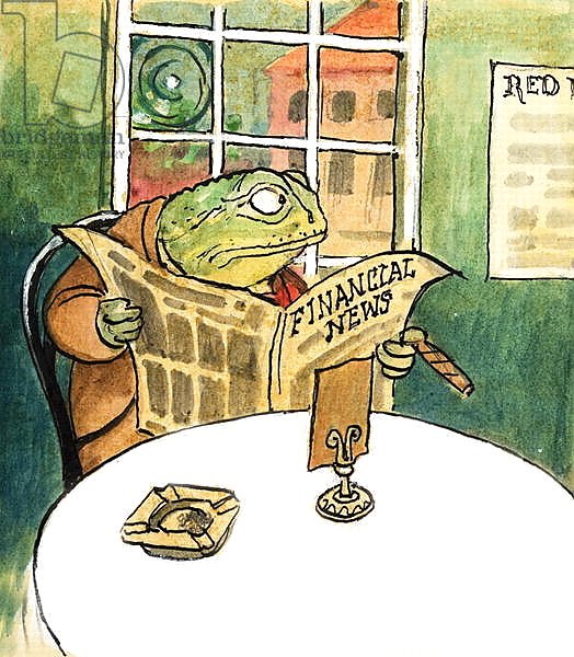 Toad reading the Newspaper, c.1975