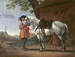 Постер Калрает Абрахам A Cavalier with a Grey Horse Постер Калрает Абрахам A Cavalier with a Grey Horse
