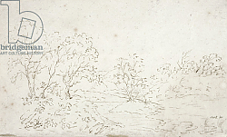Постер Констебль Джон (John Constable) Landscape: a stream running between trees Постер Констебль Джон (John Constable) Landscape: a stream running between trees
