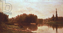Постер Добиньи Шарль The Confluence of the River Seine and the River Oise Постер Добиньи Шарль The Confluence of the River Seine and the River Oise