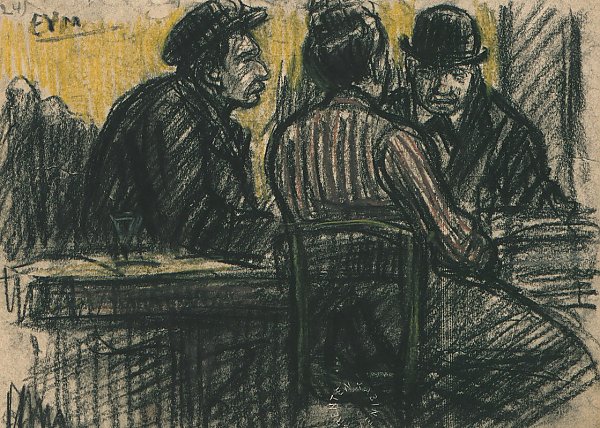 Tafelgesprek in een havenkroeg