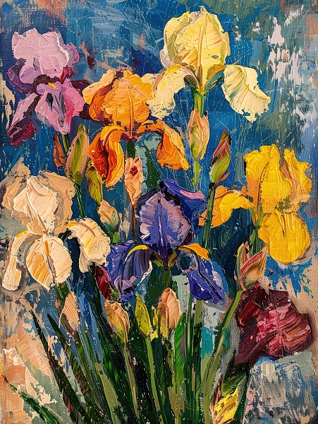 Assorted irises