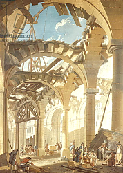 Постер Демаки Пьер Construction of a Wheat Market, 1765 Постер Демаки Пьер Construction of a Wheat Market, 1765