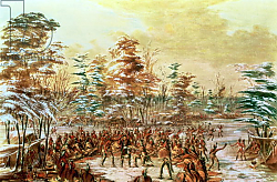 Постер Кэтлин Джордж De Tonty Suing for Peace in the Iroquois Village in January 1680, 1847-48 Постер Кэтлин Джордж De Tonty Suing for Peace in the Iroquois Village in January 1680, 1847-48