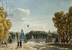 Постер Ваузель Джон A View of the Tuileries from the Champs-Elysees, Постер Ваузель Джон A View of the Tuileries from the Champs-Elysees,