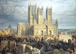 Постер Макензи Фредерик Lincoln Cathedral from the North West, c.1850 Постер Макензи Фредерик Lincoln Cathedral from the North West, c.1850