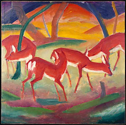 Постер Марк Франц (Marc Franz) Red Deer 1, 1910 Постер Марк Франц (Marc Franz) Red Deer 1, 1910