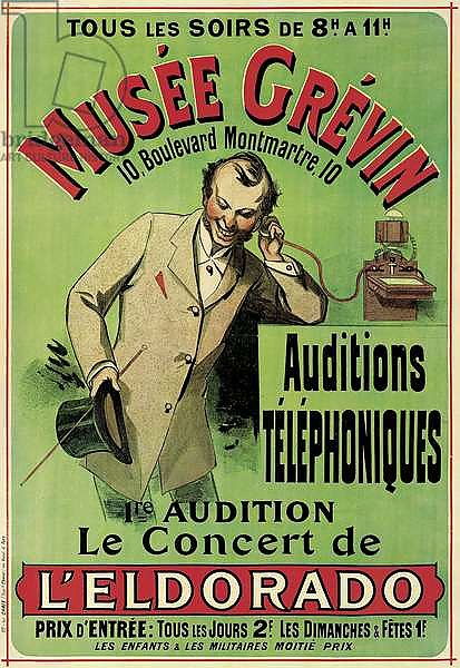 Poster advertising a concert at the Grevin Museum in Paris