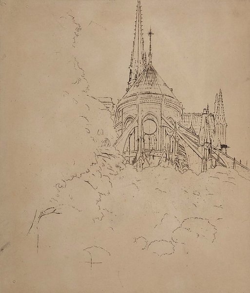 The apse from the Cathedral of Notre Dame in Paris