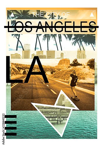 Лос-Анжелес, современный плакат 3