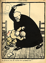 Постер Валлоттон Феликс A priest beats a boy, from 'Crimes and Punishments', 1902 Постер Валлоттон Феликс A priest beats a boy, from 'Crimes and Punishments', 1902